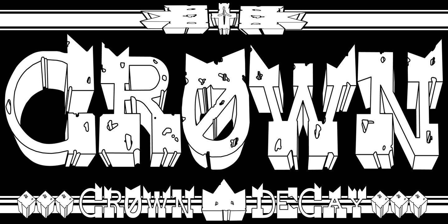 Font Crown Decay 3D